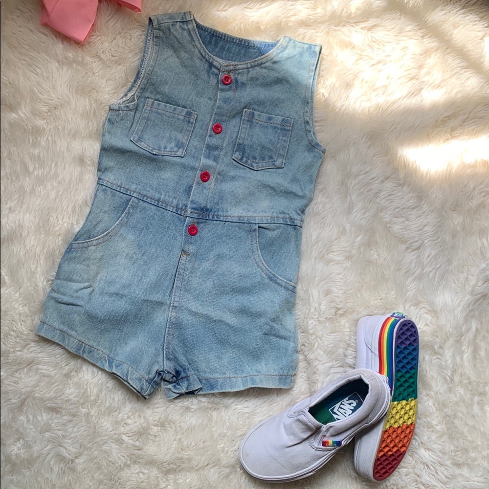 Girls Denim Romper
